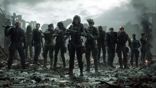 A group of operators from a cinematic in Rainbow Six Siege X.