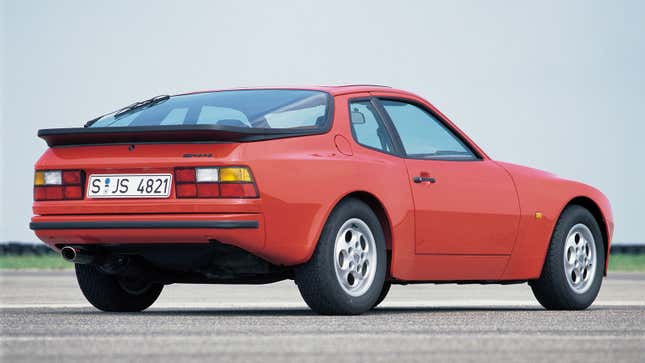 A photo of a red Porsche 944 Sports car. 