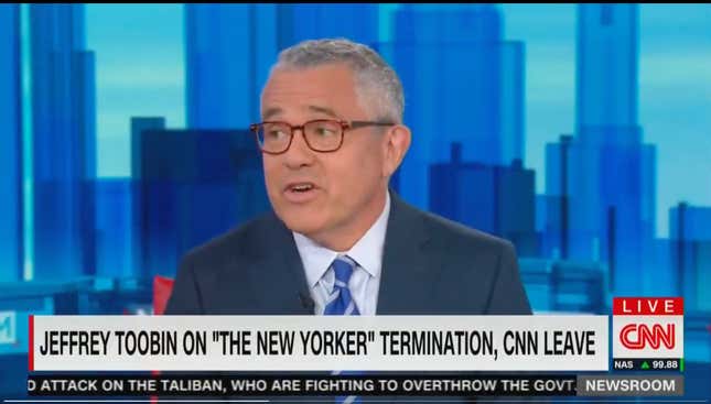 Image for article titled Jeffrey Toobin Returns to CNN 8 Months After Masturbating On Zoom in Front of His Coworkers
