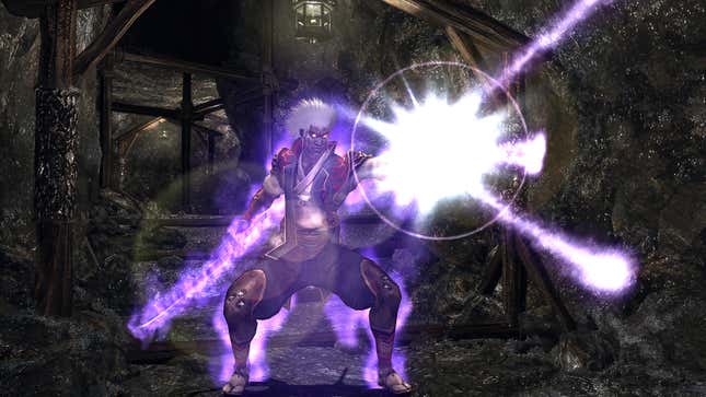 A character in Onimusha 2 glows with energy.