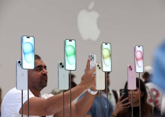 Apple stellt sein iPhone 15 im Jahr 2023 vor. 