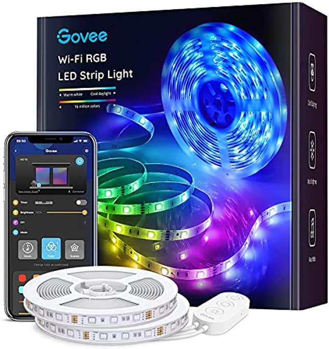 Image for article titled Illuminate your Space with Govee Smart LED Strip Lights, Now 18% Off