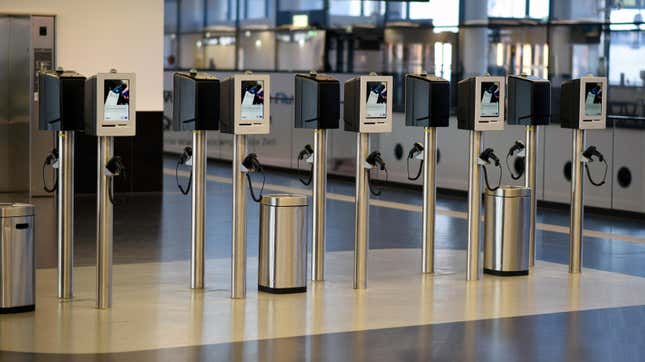 Self-check in machines at Vienna Airport
