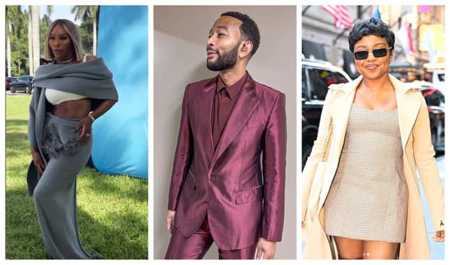 L: Serena Williams, C: John Legend, R: Quinta Brunson