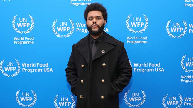 The Weeknd attends the U.N. World Food Programme as it welcomes The Weeknd as a Goodwill Ambassador on October 07, 2021 in West Hollywood, California.