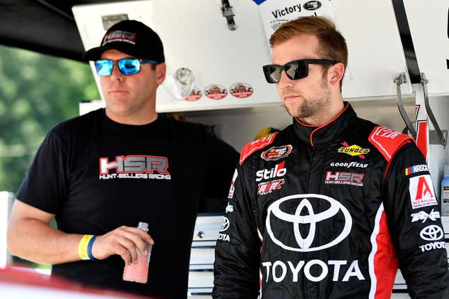 Sam Hunt in the pits during his NASCAR days while competing in the 2017 K&N Pro Series East Visit Hampton Virginia 150.