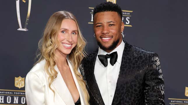 Image for article titled Uh-Oh...Many N-Word Tweets From Eagles Star Saquon Barkley’s White Fiancé Resurface Ahead Of Super Bowl