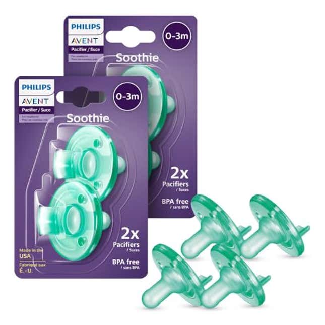 Image for article titled Philips Avent Soothie 0-3 Months Orthodontic Baby Pacifiers, Now 25% Off