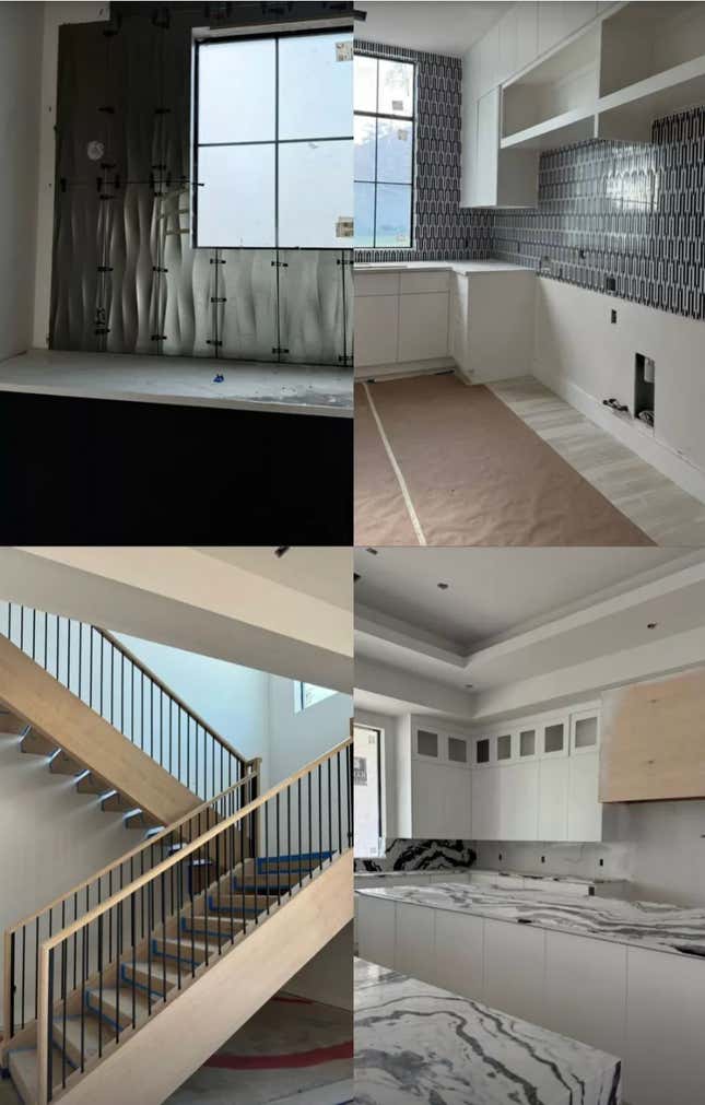 Image for article titled Inside Simone Biles, Jonathan Owens In-Progress Texas Lakeside Mansion
