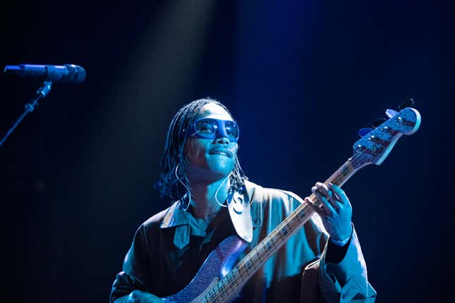 Singer Steve Lacy performs on the Mojave Stage during Weekend 2, Day 2 of the 2022 Coachella Valley Music and Arts Festival on April 23, 2022 in Indio, California. 