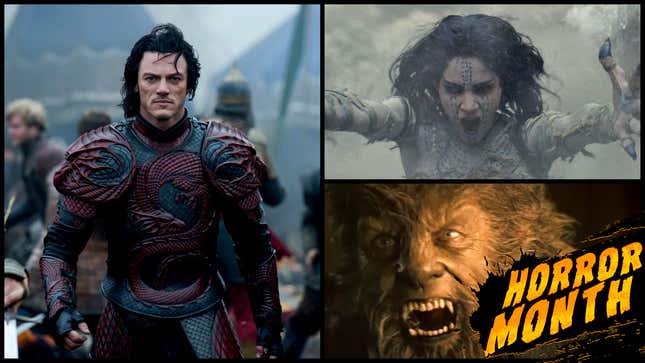Clockwise from Left: Dracula: Untold (2014); The Mummy (2017); The Wolfman (2010) (Screenshots: Universal Pictures/YouTube)