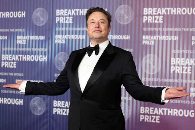 Tesla CEO Elon Musk attends the Breakthrough Prize awards in Los Angeles on Saturday. He laid off thousands of Tesla employees the next day.