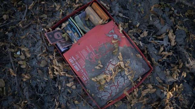 A copy of Monopoly destroyed in a hurricane