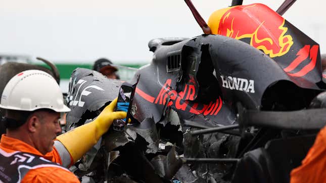 Image for article titled Red Bull Paid Sergio Perez $14 Million To Crash $4 Million Worth Of Cars (So Far)