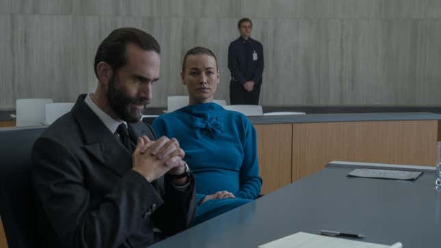 Image of Joseph Fiennes and Yvonne Strahovski in Hulu's The Handmaid's Tale