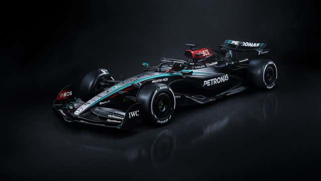 A photo of the 2024 Mercedes Formula 1 car. 