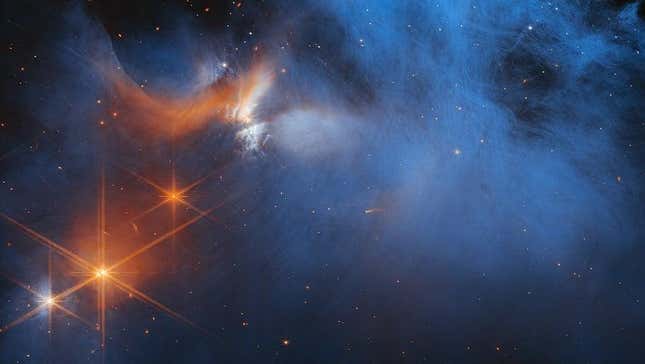 A cold molecular cloud, as seen by the Webb Space Telescope.