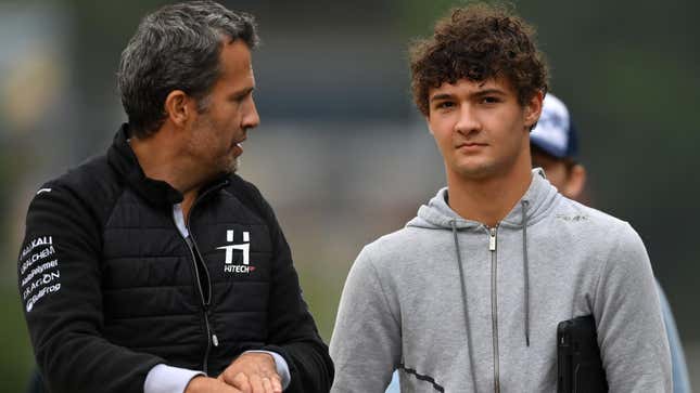 Jak Crawford (right) during the Formula 3 weekend at Spa-Francorchamps.