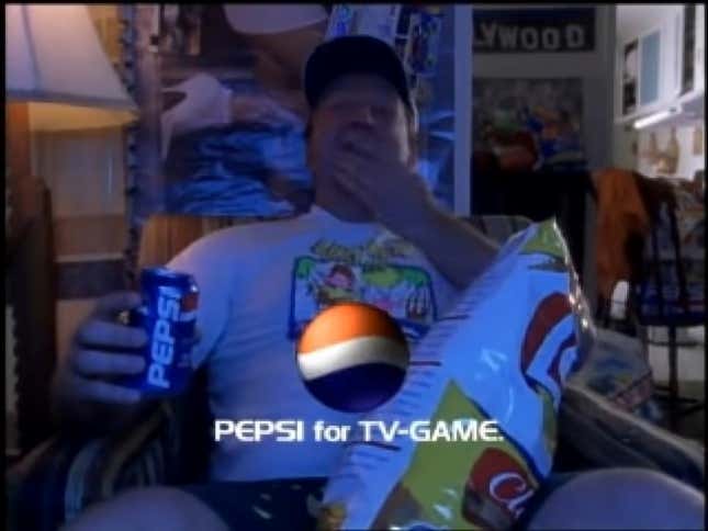 Screenshot from the cutscene of the Pepsiman game