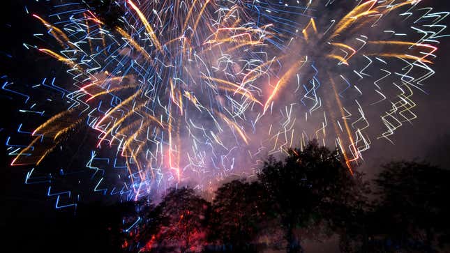 Feuerwerk am 4. Juli über Boston