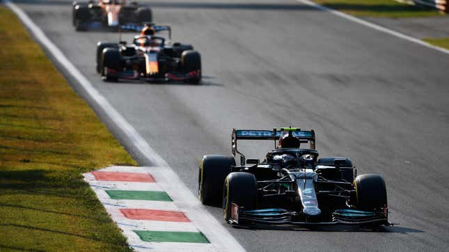 Image for article titled Valtteri Bottas Takes Victory At Monza Sprint Race But Will Start From Rear Of Italian GP Grid