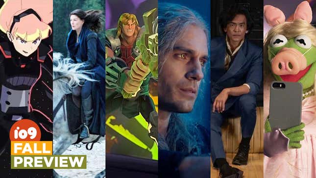 Karre, Mordred, He-Man, Geralt, Spike Spiegel, and Kermit the Frog are photoshopped side by side as features from our 2021 Fall TV preview.