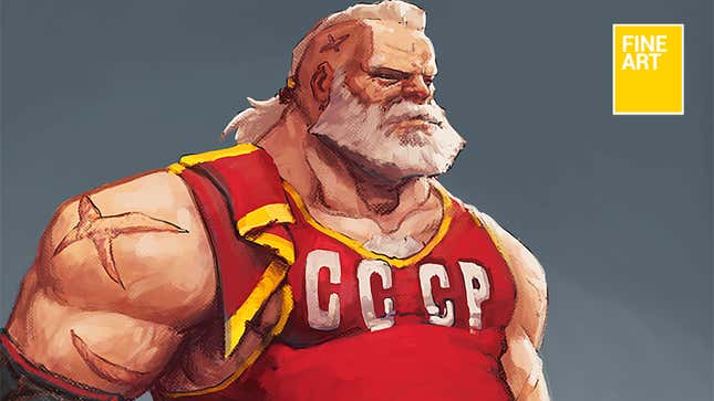 Street Fighter II's Zangief as an old man. 