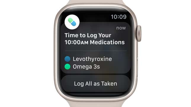 Apple watch medication reminders