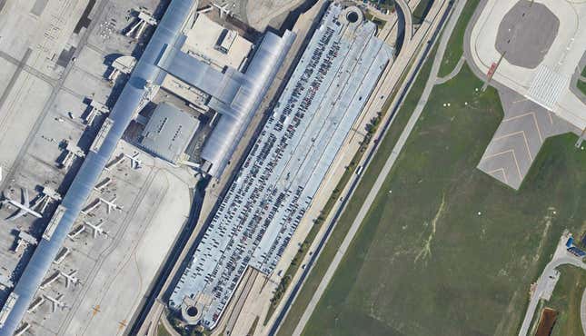 Aerial view of The Home Depot store and parking lot in San Diego