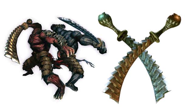 The dual weapons from DMC3. 