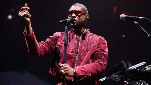 Usher neckt das Super-Bowl-Set