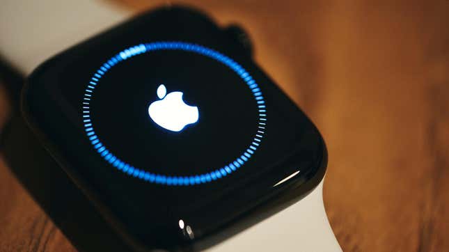 Apple Watch on wood table 