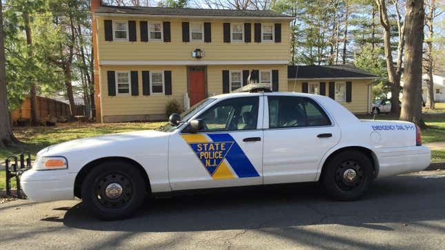 New Jersey State Trooper patrol car in Ewing, New Jersey