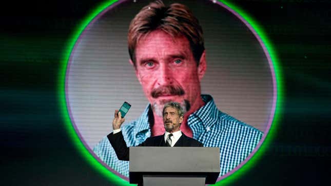 Image for article titled John McAfee Has Died of Suspected Suicide