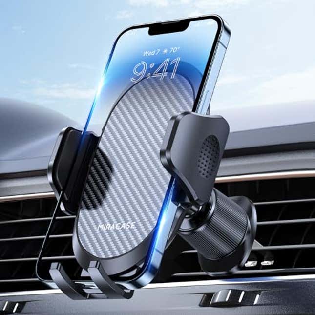 Image for article titled Miracase Phone Holders for Your Car with Metal Hook Clip, Now 19% Off