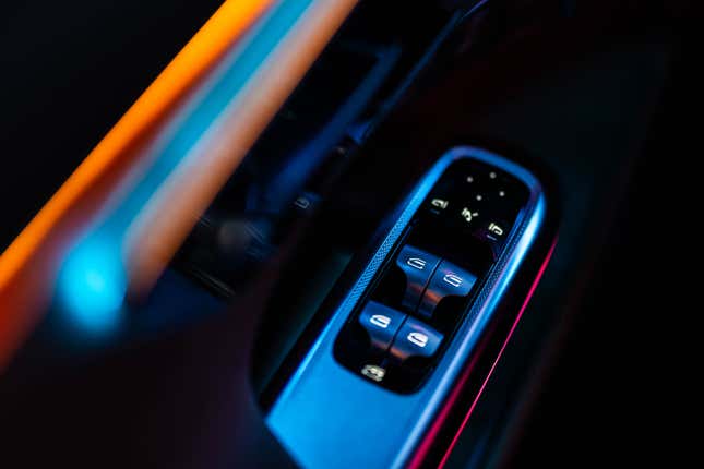 Door controls of a grey 2024 Mercedes-Benz E350