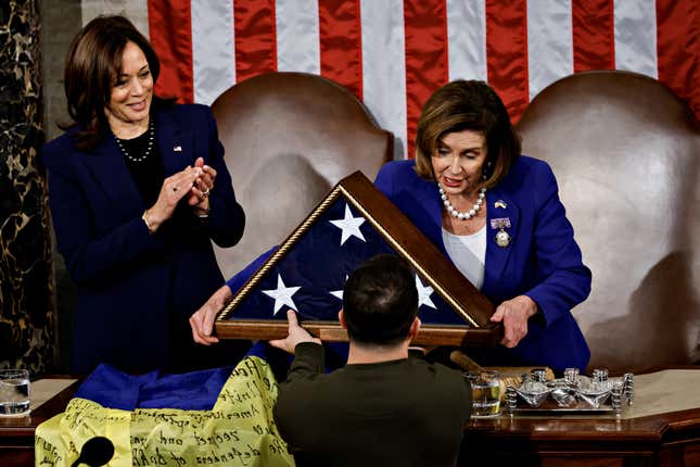 Kamala Harris and Nancy Pelosi