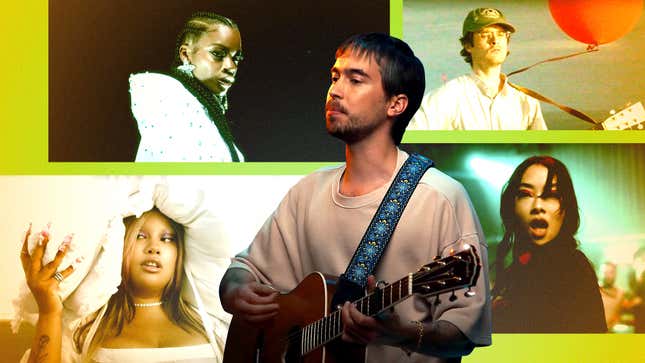 Clockwork from bottom left: Shygirl (Image: “Coochie” Official Music Video/YouTube), Ari Lennox (Image: “Hoodie” Official Music Video/YouTube), Alex G (Image: “Runner” Official Music Video/YouTube), Rina Sawayama (“This Hell” Official Music Video/YouTube), and Young Jesus (Image: “Ocean” Official Music Video/YouTube)