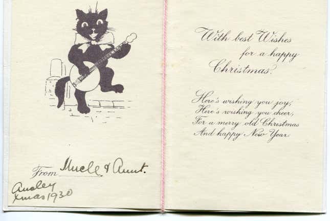 These vintage American Christmas cards have survived generations