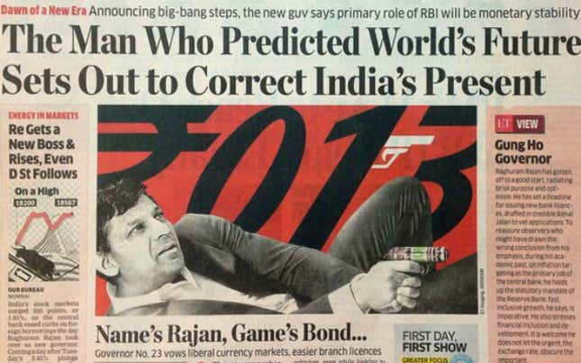 Image for article titled Raghuram Rajan is the central banker who can do no wrong—for now