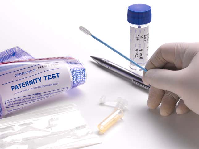 DNA swab for paternity test.
