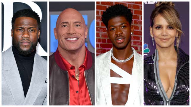 (L-R): Kevin Hart, Dwayne ‘The Rock’ Johnson, Lil Nas X, Halle Berry.