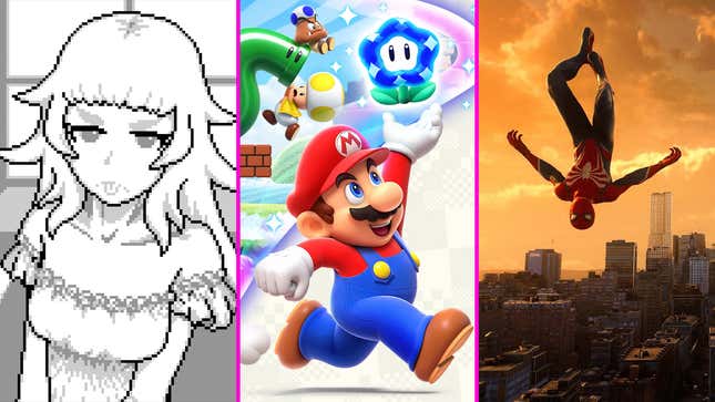 Spider-Man, Mario, and a princess from Void Stranger appear in a collage.