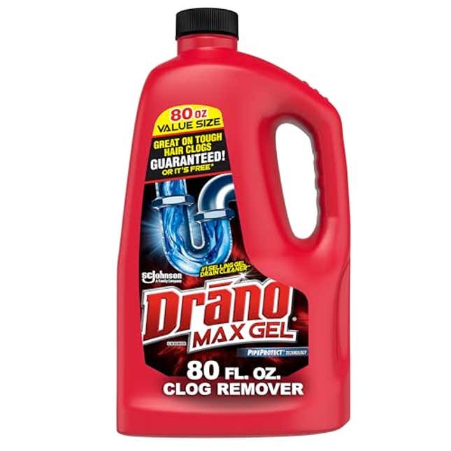 Image for article titled Drano Max Gel Drain Clog Remover and Cleaner for Shower or Sink Drains, Now 11% Off