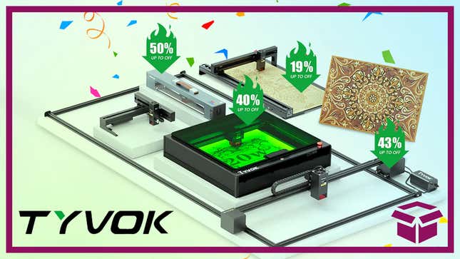 Image for article titled Unleash Your Creativity with TYVOK&#39;s Anniversary Sale - Up to 50% Off Cutting &amp; Engraving Machines!