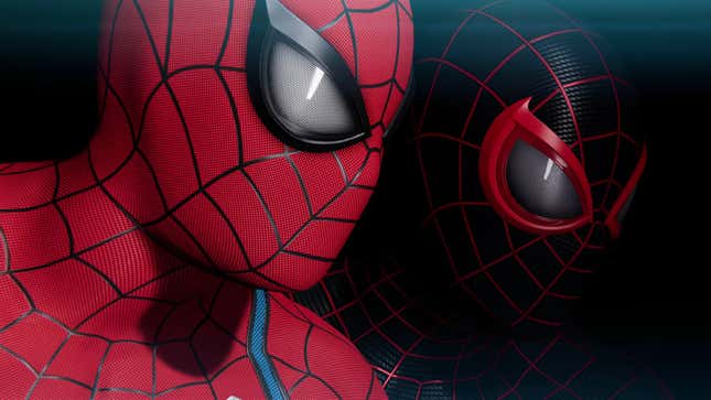 An image shows Spider-Man and Spider-Man together in Spider-Man 2. 