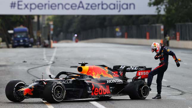 Image for article titled Pirelli Chaos Decides Azerbaijan Grand Prix In Favor Of Sergio Perez