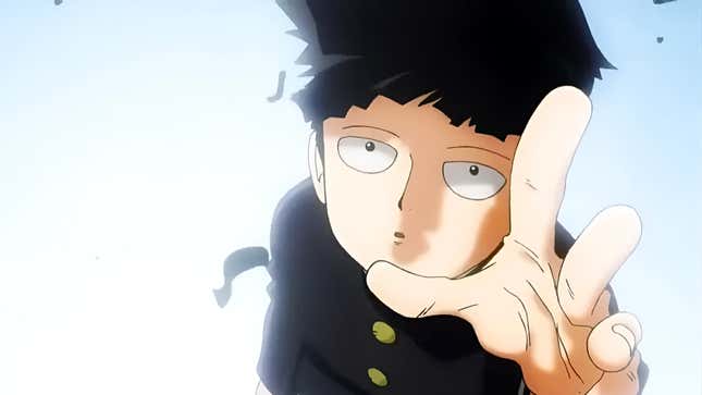 Mob reaches out towards the camera. 