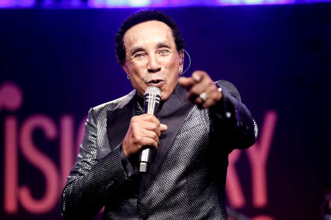 BEVERLY HILLS, CALIFORNIA - OCTOBER 11: Smokey Robinson performs on stage as the stars come out for Byron Allen in Beverly Hills as he was honored with the 2023 UCLA Neurosurgery Visionary Award at The Beverly Hilton on October 11, 2023 in Beverly Hills, California. 