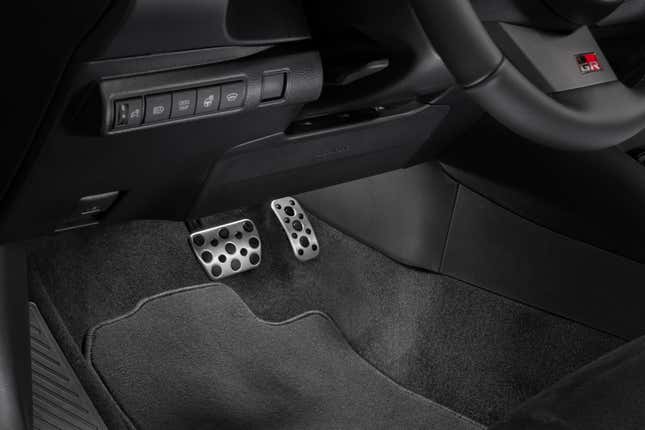 Pedals of Toyota GR Corolla 2025